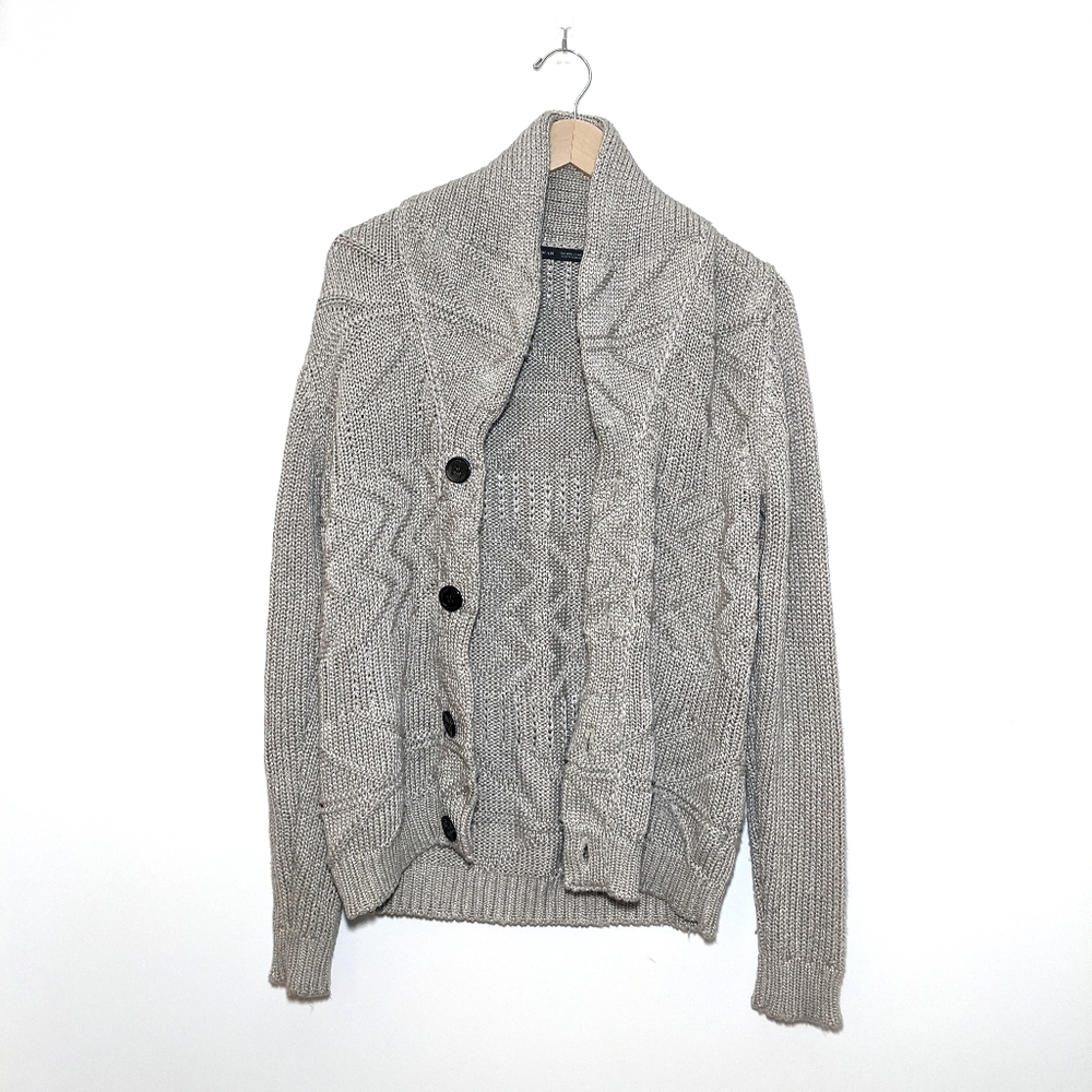 Zara Tan Cardigan in a beautiful Knit Design